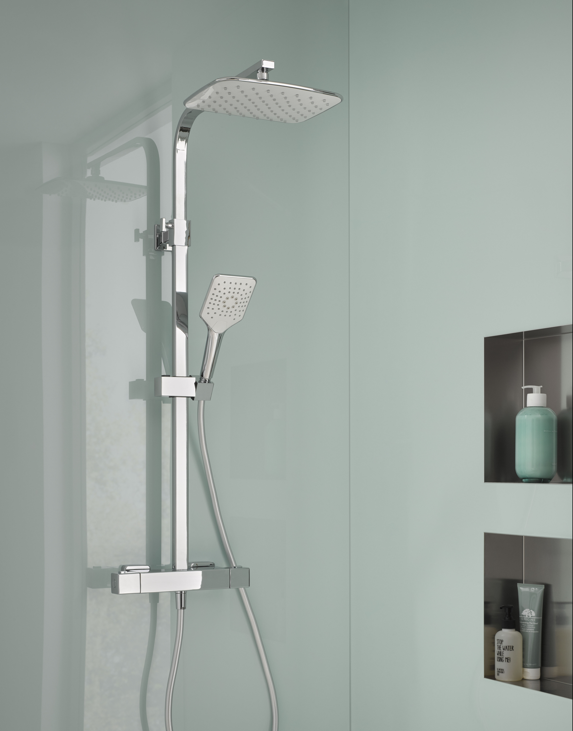 HSK Shower-Set Duschthermostat mit Sicherheitsthermostat-Armatur „RS 300“ in chrom