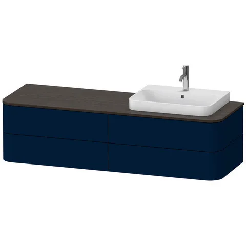 Duravit Waschtischunterschrank wandhängend „Happy D.2 Plus“ Nachtblau Seidenmatt