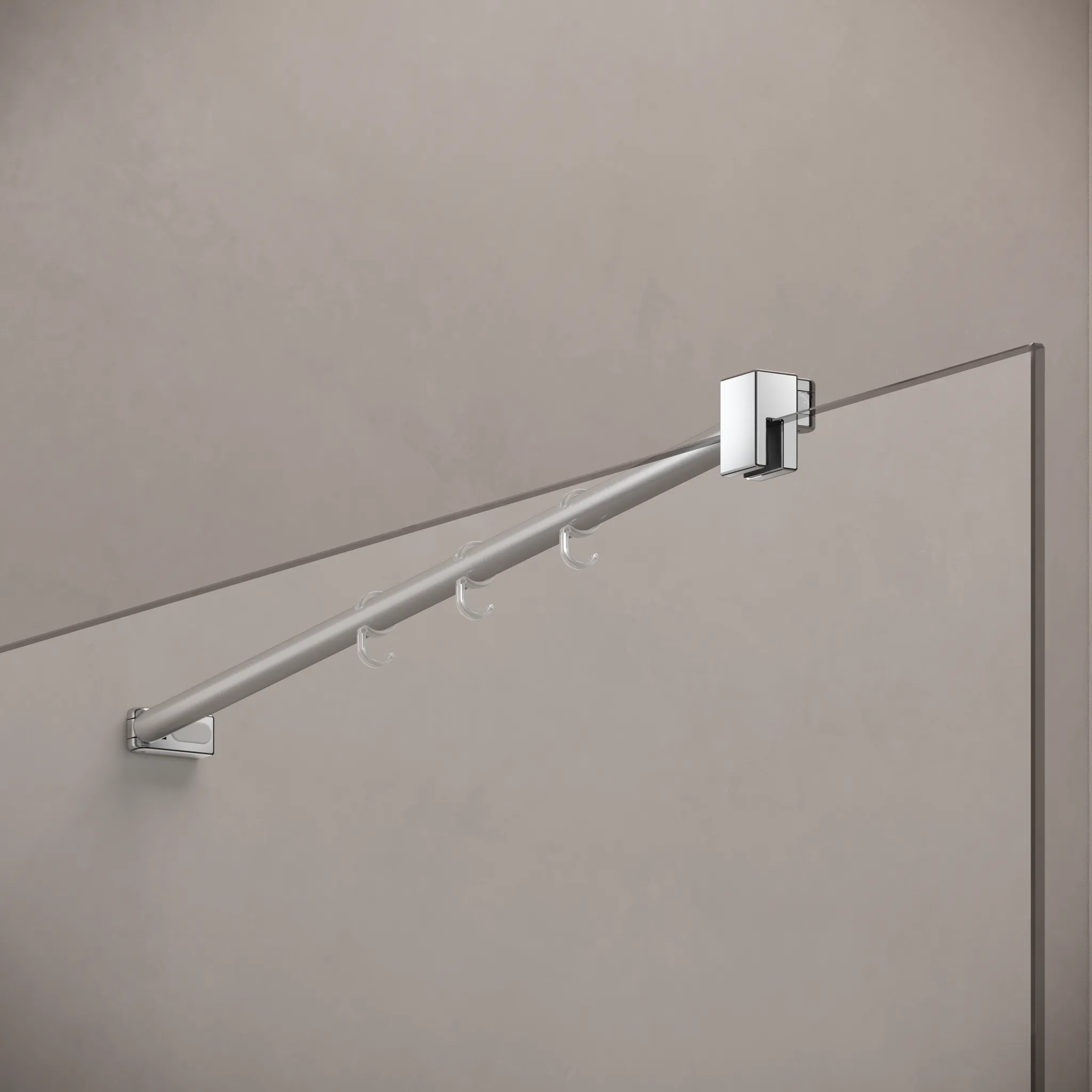 Kermi Duschdesign Walk-In-Duschkabine WALK-IN Wall „FILIA“ Glas Klar, Profile Silber Hochglanz, BV: 800 - 800 mm H: 2000 mm