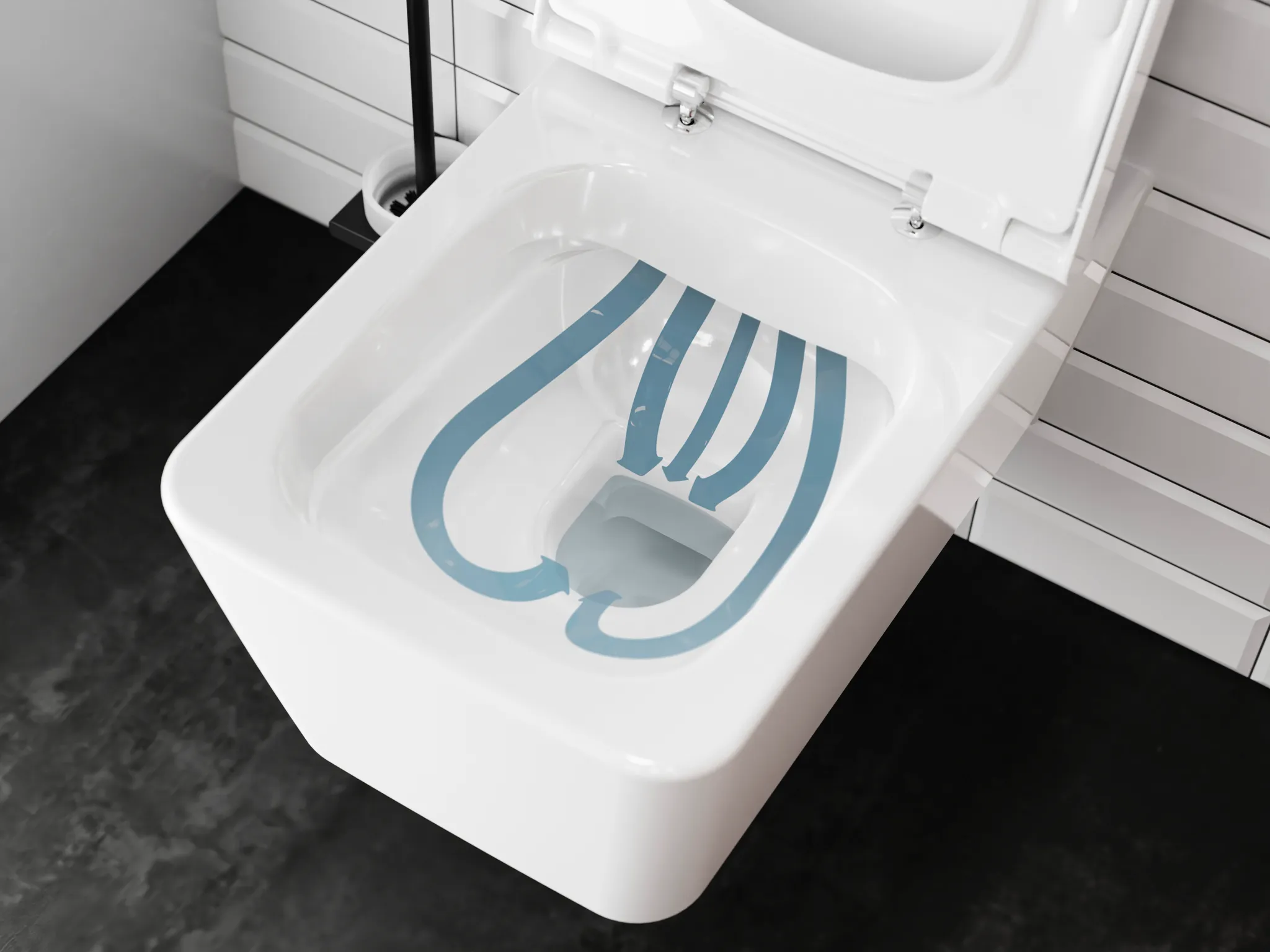 EluPura Q Wand WC Set 540 ohne Spülrand mit WC Sitz mit SoftClose and QuickRelease, SmartClean Weiß EluPura Q Wand WC Set 540 ohne Spülrand mit WC Sitz mit SoftClose and QuickRelease, SmartClean Weiß