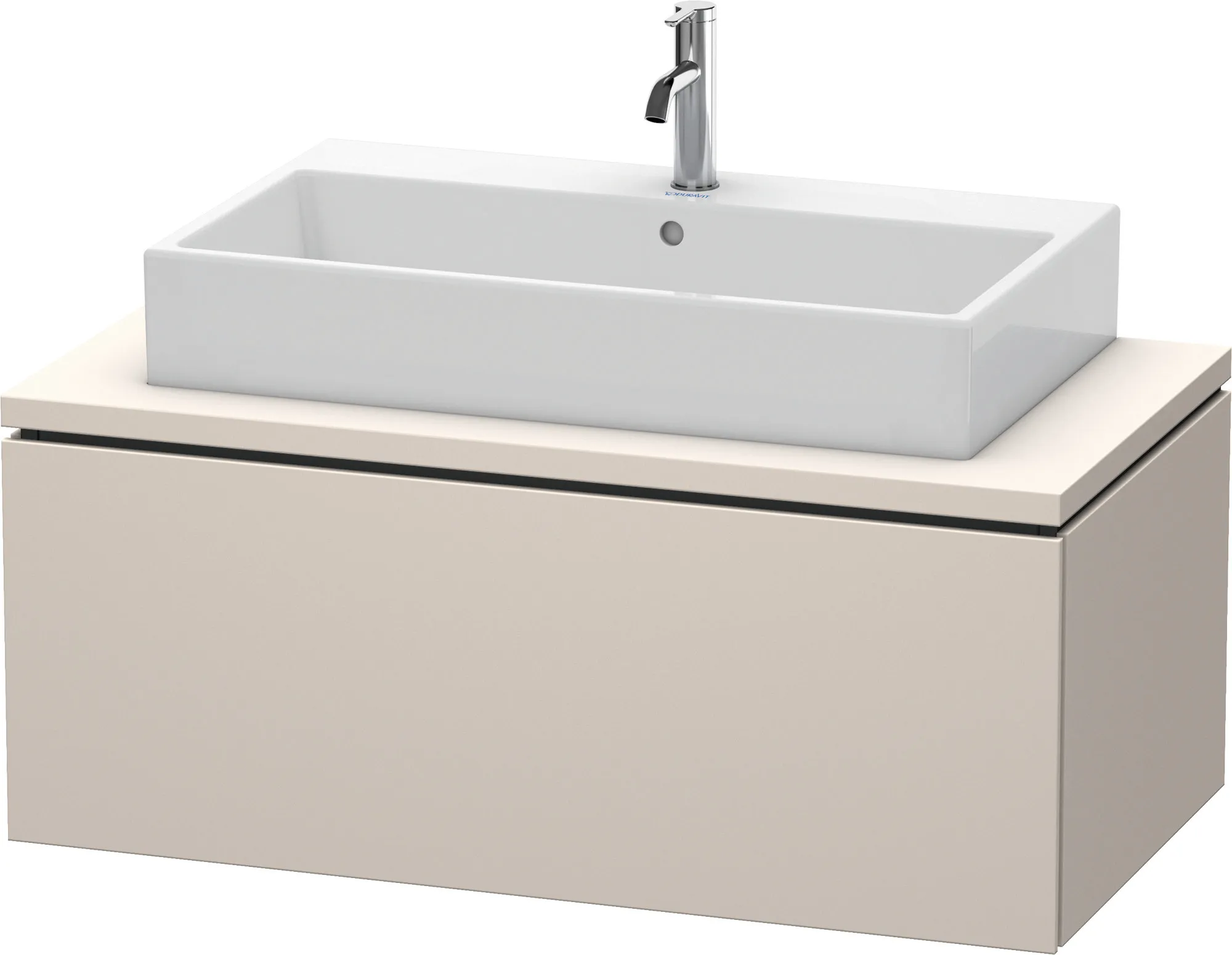 Duravit Waschtischunterschrank wandhängend „L-Cube“ 102 × 40 × 54,7 cm Taupe Supermatt