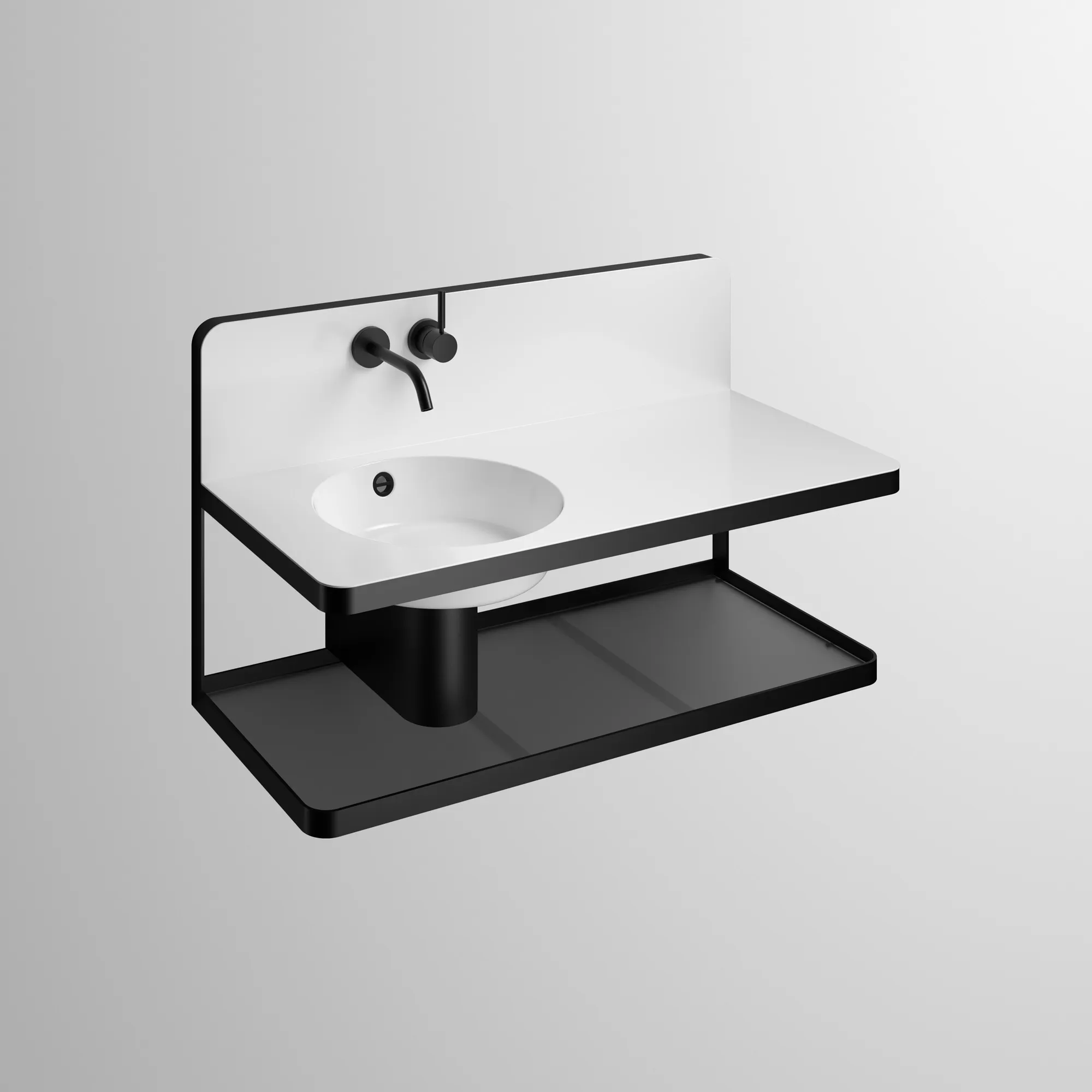 Alape Waschplatz „S19-Serie“ 1000 × 590 mm, links Alape Waschplatz „S19-Serie“ 1000 × 590 mm, links