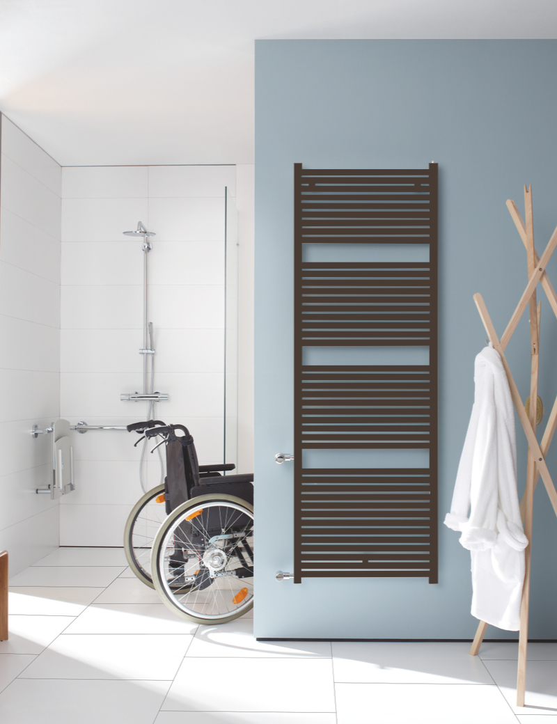 Zehnder Design-Heizkörper „Toga“ Austauschmodell 50 × 176 cm in Brown Quartz