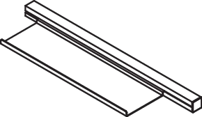 HEWI Ablage pulverbeschichtet in 48,2 × 2,5 × 10,2 cm