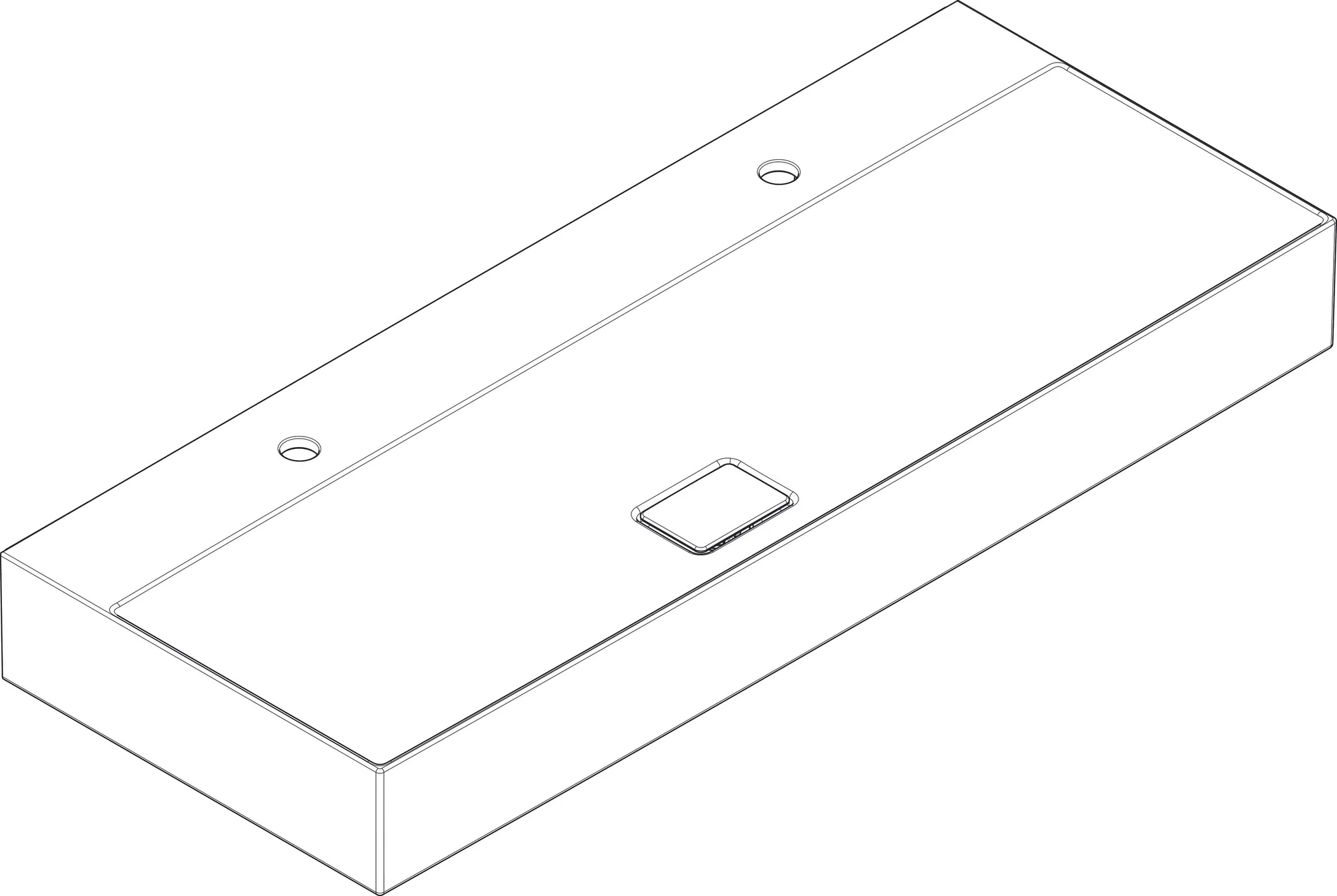 Xevolos E Waschtisch 1200/480 mit 2 Hahnlöchern ohne Überlauf, SmartClean Weiß