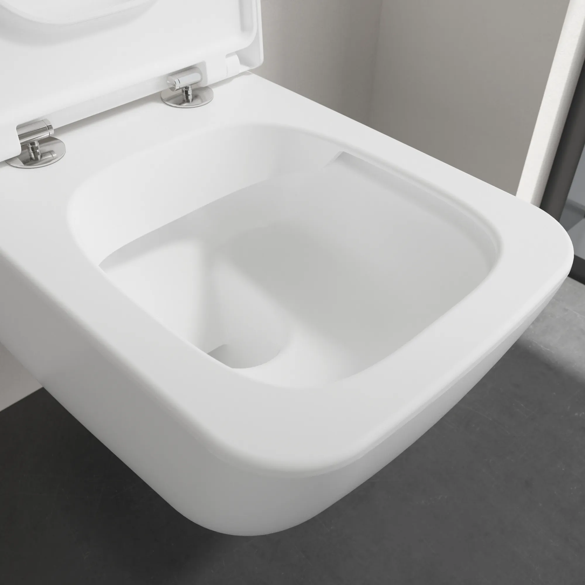 Wand-Tiefspül-WC DirectFlush „Venticello“ mit DirektFlush, Spülrandlos 37,5 × 33 × 56 cm in Stone White, ohne Spülrand