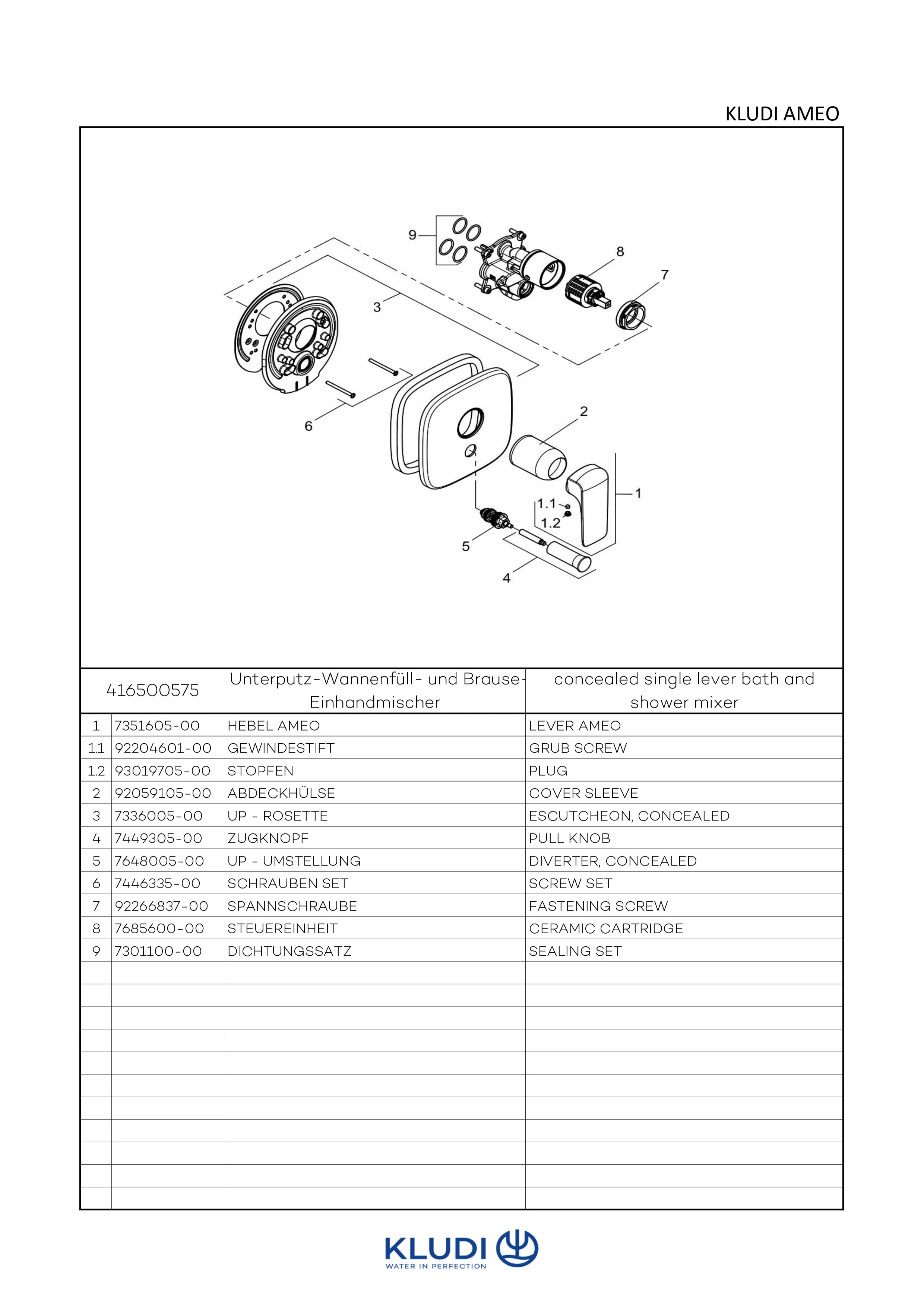 AMEO UPWannen/BrauseEHM FeinbauSet mit Funktionseinheit chrom AMEO UPWannen/BrauseEHM FeinbauSet mit Funktionseinheit chrom