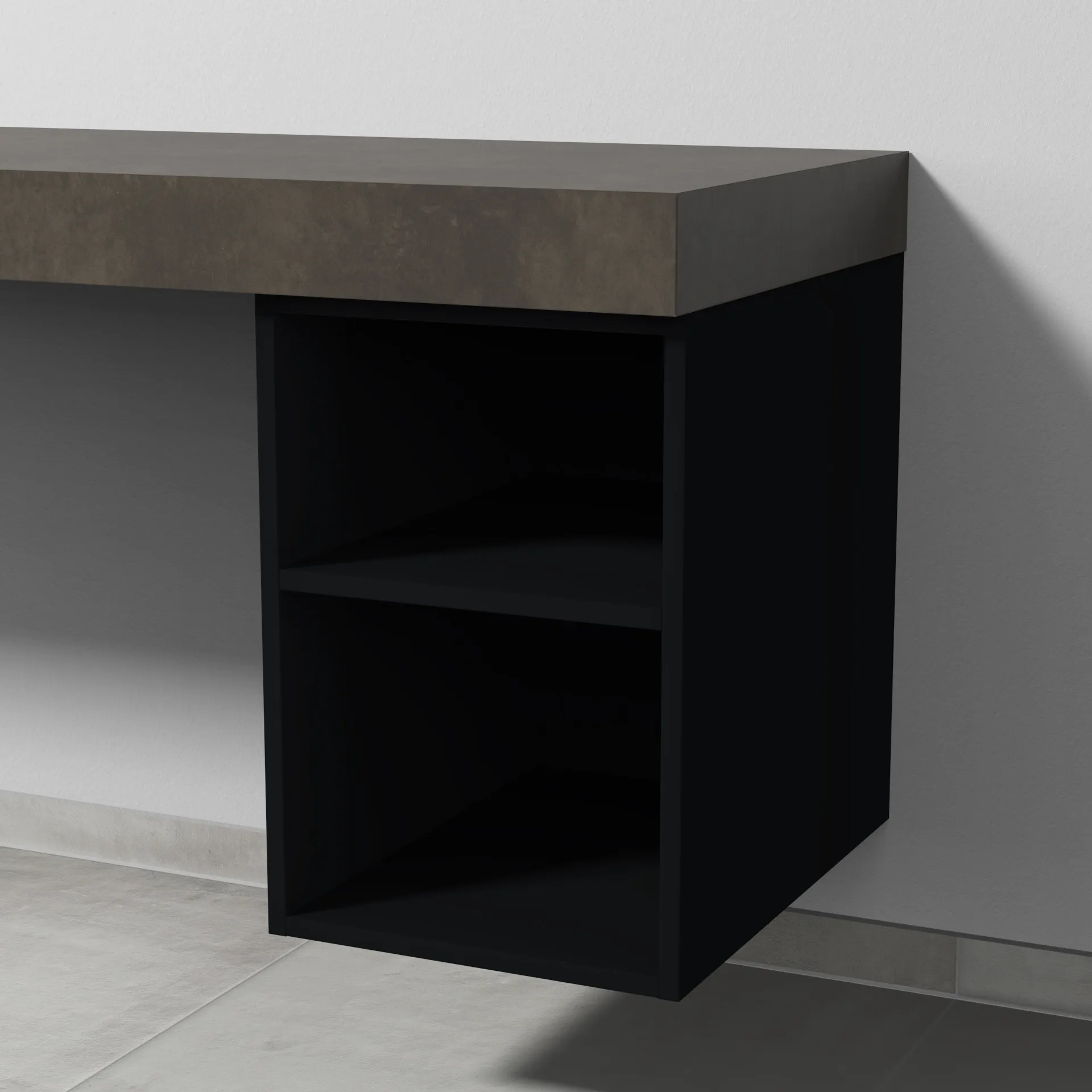 Sanipa Anbauregal „2morrow“ 350 × 510 × 498 mm in Schwarz (matt)