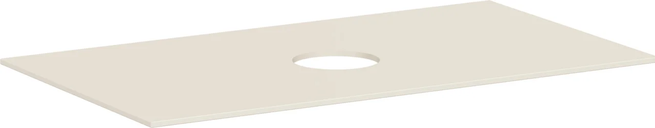 Hansgrohe Xevolos E Konsole Sandbeige Matt, 980 x 550 mm, mittiger Beckenausschnitt für Aufsatzwaschtisch ohne Hahnloch