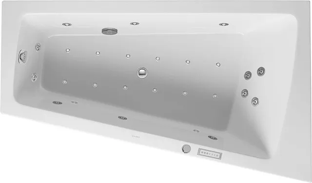 Duravit Whirlwanne „Paiova“ sonderform 1700 × 1000 mm, rechts mit Combi-System E, in Weiß Duravit Whirlwanne „Paiova“ sonderform 1700 × 1000 mm, rechts mit Combi-System E, in Weiß