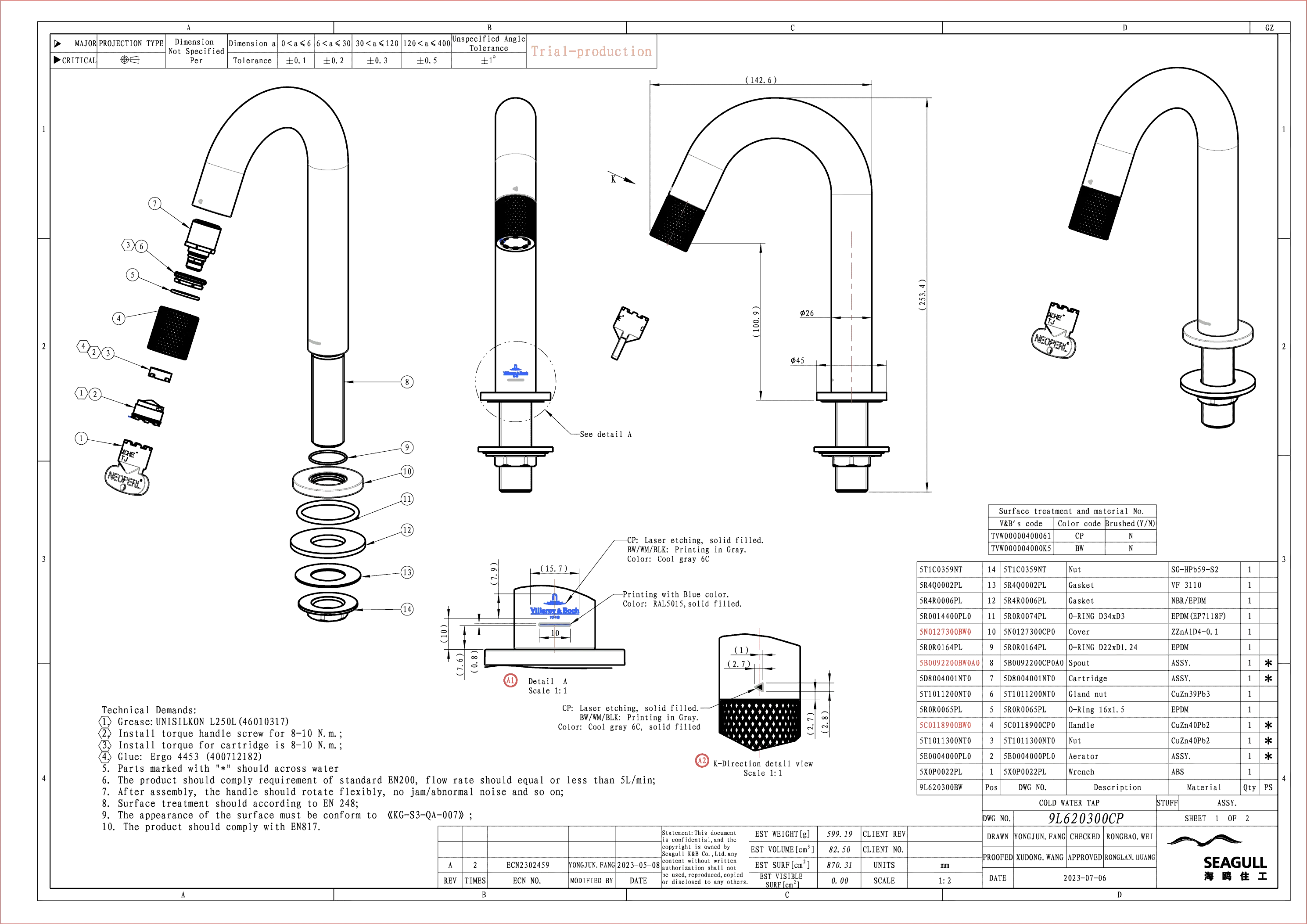 Kaltwasserarmatur Universal Taps & Fittings TVW000004000 ohne Ablaufgarnitur, Chrom Kaltwasserarmatur Universal Taps & Fittings TVW000004000 ohne Ablaufgarnitur, Chrom