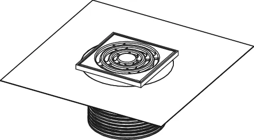 TECEdrainpoint S Rostrahmen Kunststoff, 100 mm, inklusive Designrost, mit werkseitig angebrachter Seal System Dichtmanschette