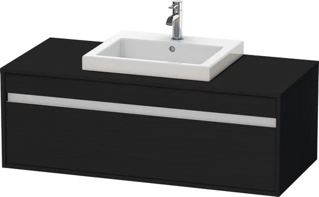 Duravit Waschtischunterschrank wandhängend „Ketho“ 120 × 42,6 × 55 cm Eiche Schwarz