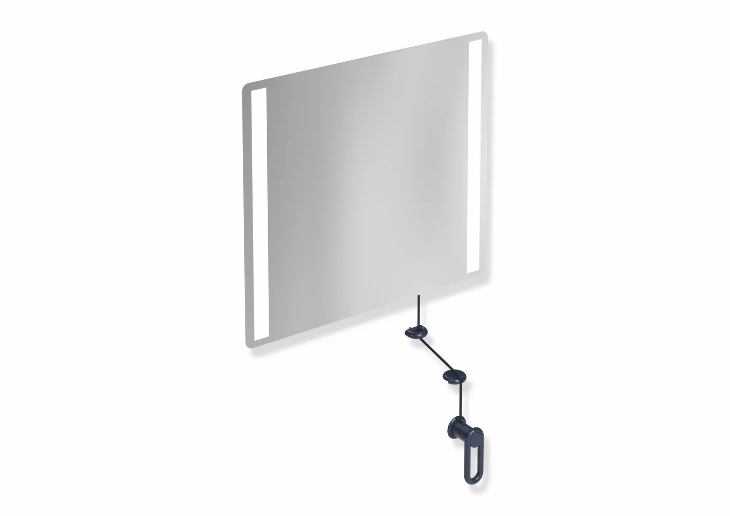 HEWI Kippspiegel „Serie 801“ 60 × 54 cm in Stahlblau HEWI Kippspiegel „Serie 801“ 60 × 54 cm in Stahlblau