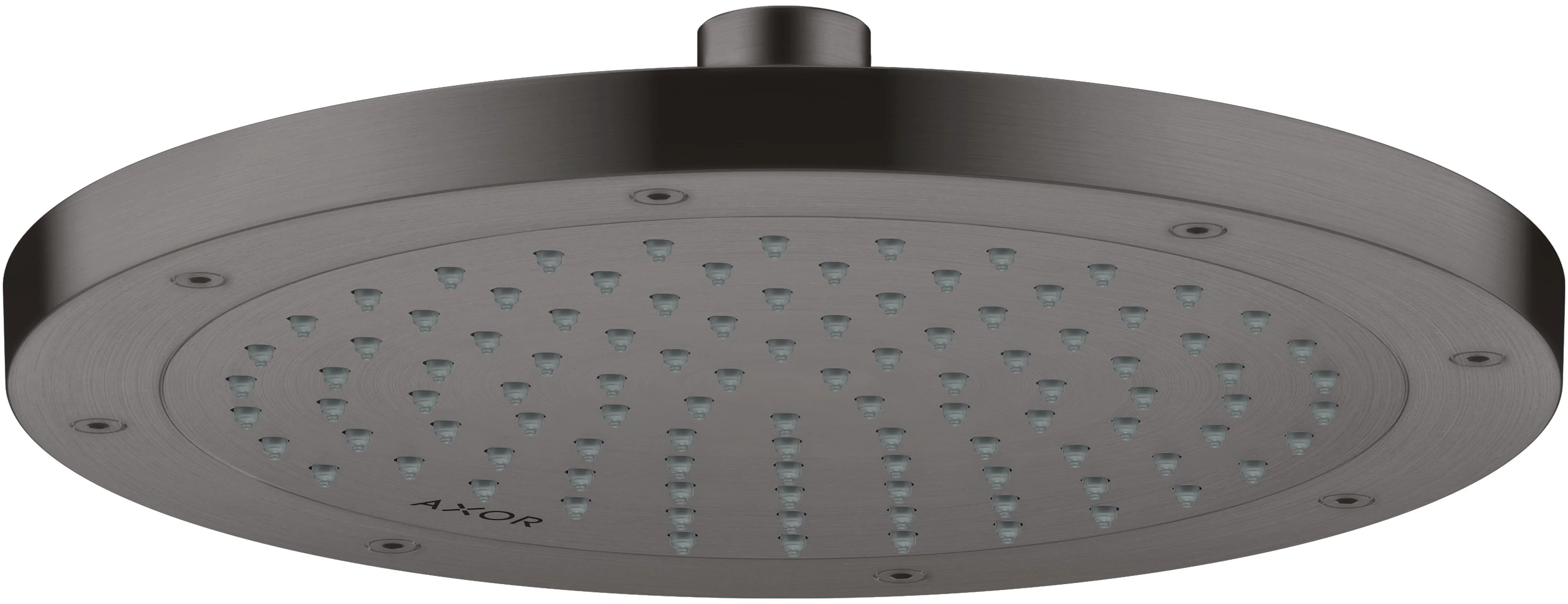 Hansgrohe AXOR ShowerSolutions Kopfbrause 245 1jet EcoSmart+ Brushed Black Chrome, 245 mm, verstellbarer Winkel, abnehmbar zur Reinigung