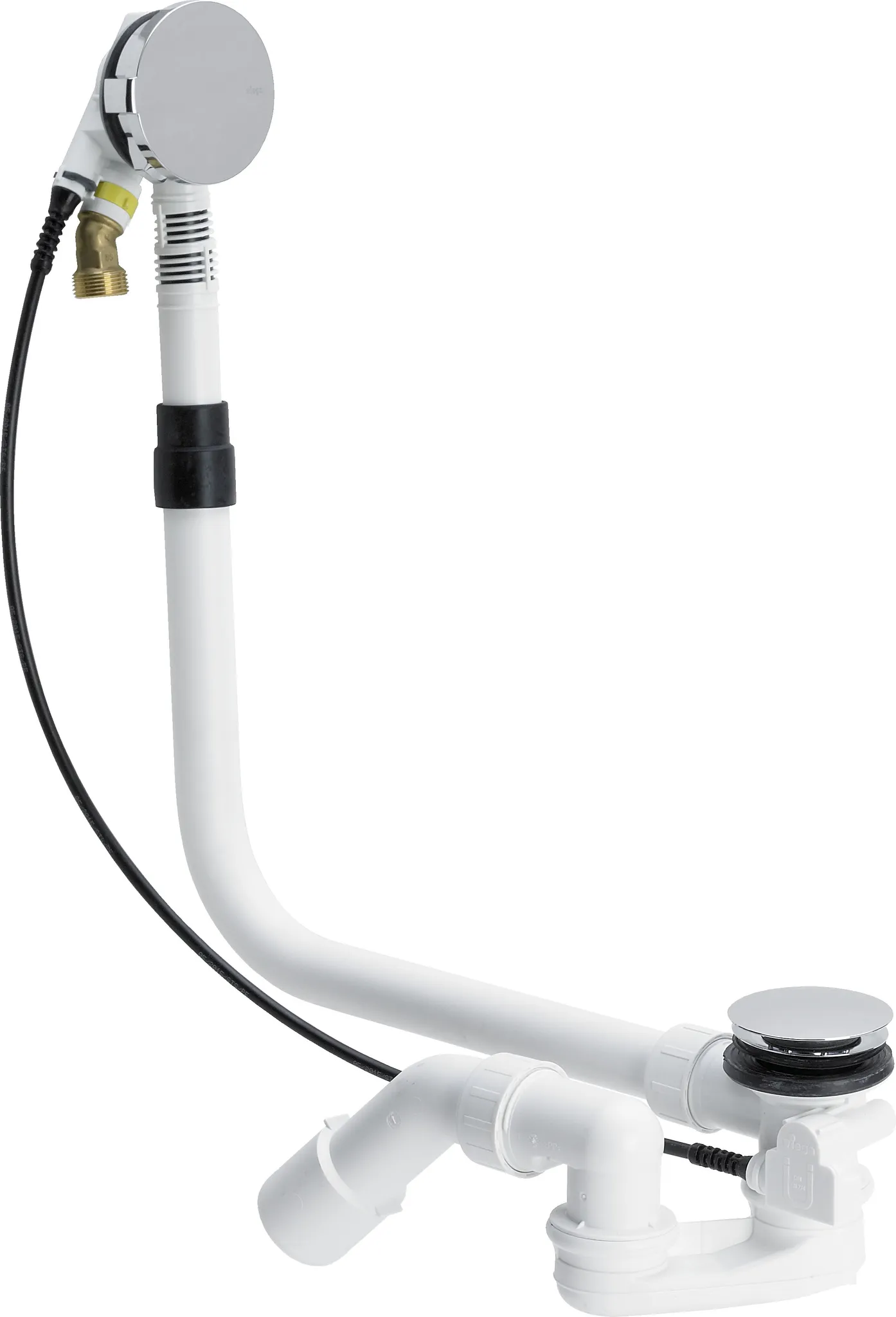 Viega Ab- und Überlaufgarnitur mit Zulauffunktion Modell 6161.60 „Multiplex Trio“ 6161.60 in 725 mm × DN40 / 50 verchromt 11 cm Viega Ab- und Überlaufgarnitur mit Zulauffunktion Modell 6161.60 „Multiplex Trio“ 6161.60 in 725 mm × DN40 / 50 verchromt 11 cm