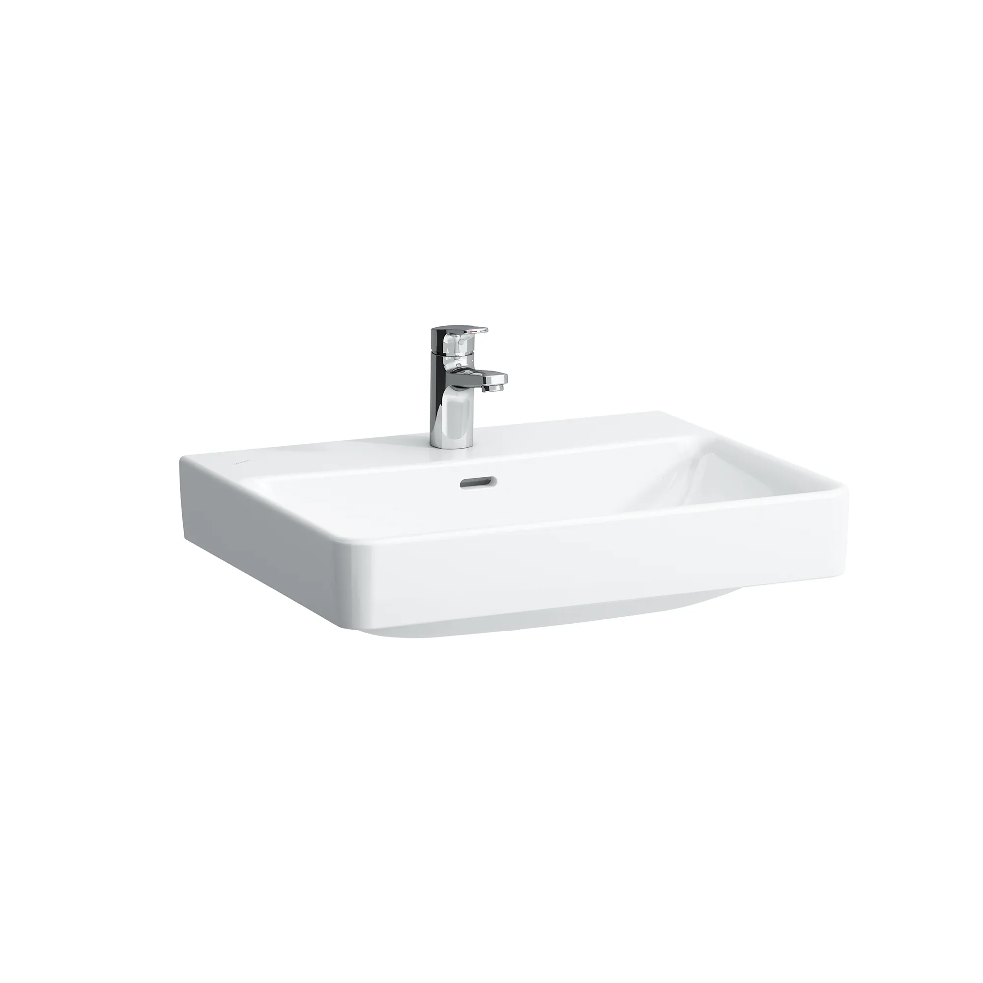 Waschtisch PRO S 465x600x175 1 Hahnloch mit Überlauf weiß