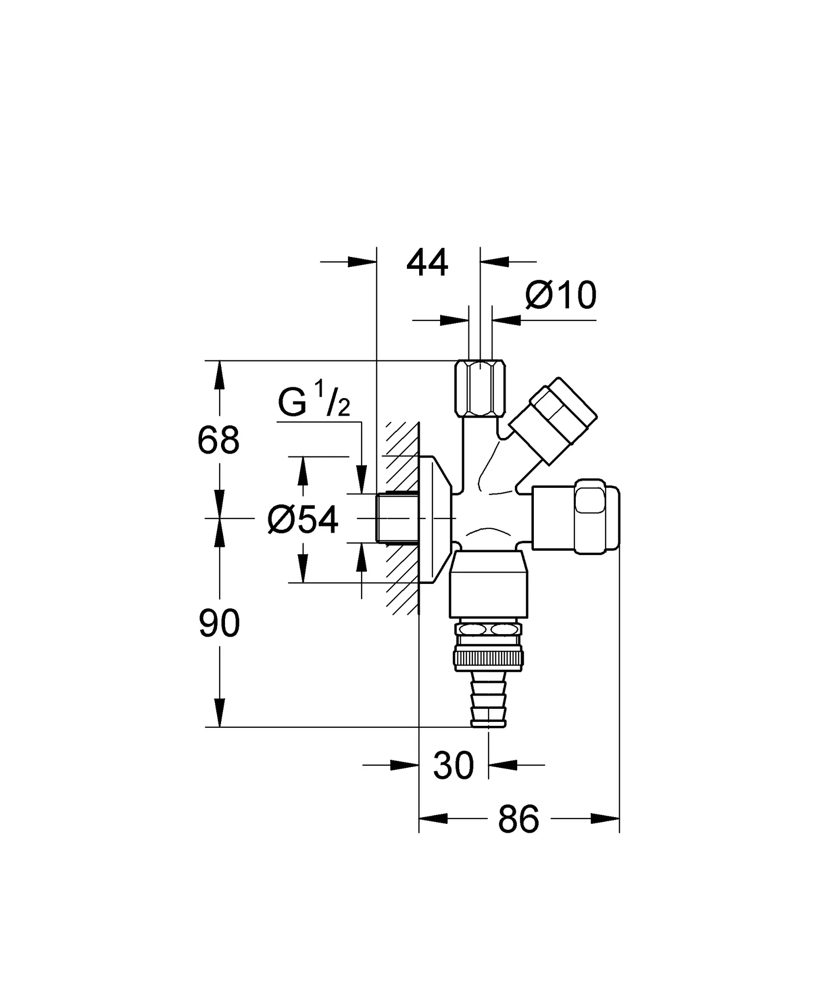 Original WAS Kombi-Eckventil 41082, DN 15, Wandmontage, Kartuschen-Oberteil für den absperrbaren Kupferrohranschluss, mit Sicherungseinrichtung Typ HD, Fettkammer-Oberteil 3/8'' für den absperrbaren Schlauchanschluss, eigensicher Original WAS Kombi-Eckventil 41082, DN 15, Wandmontage, Kartuschen-Oberteil für den absperrbaren Kupferrohranschluss, mit Sicherungseinrichtung Typ HD, Fettkammer-Oberteil 3/8'' für den absperrbaren Schlauchanschluss, eigensicher