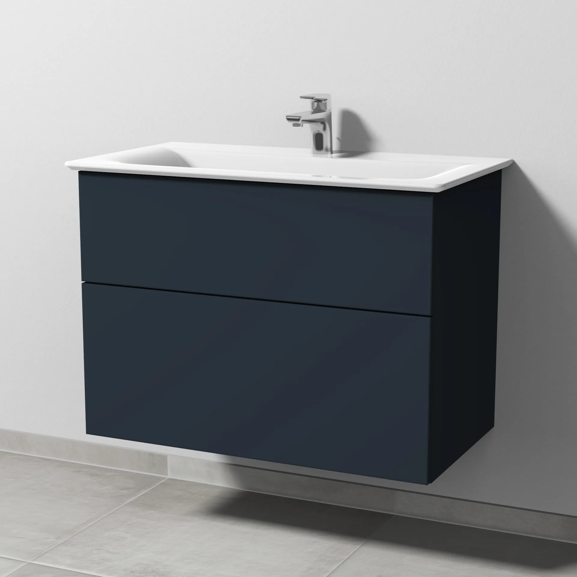 Sanipa Waschtischunterschrank „3way“ passend zu Keramik-Waschtische Connect Air von Ideal Standard 790 × 585 × 437 mm in Marine (matt)