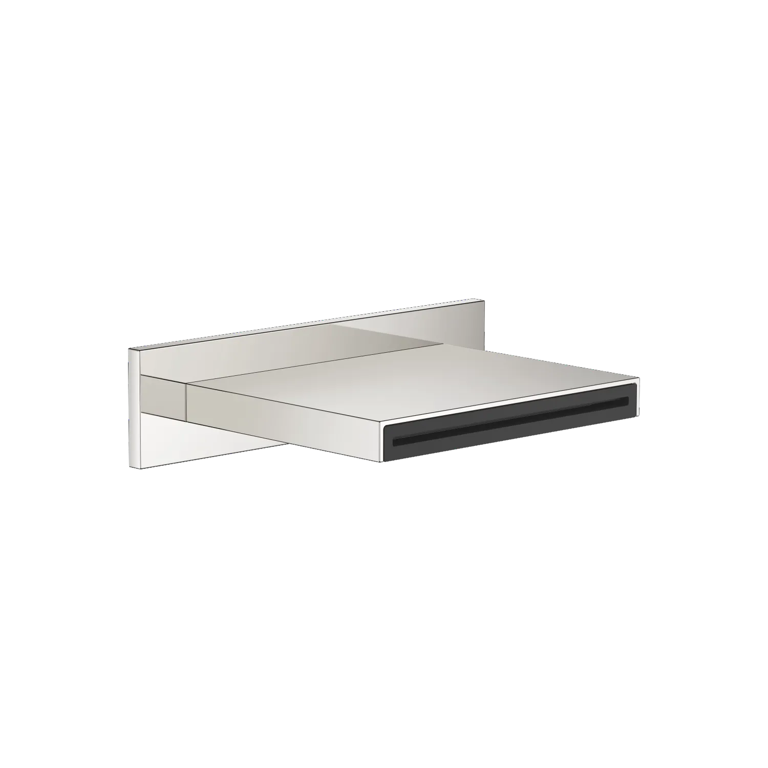 Dornbracht WATER SHEET Schwallauslauf für Wandmontage, Platin, Ausladung 150 mm, max. Durchfluss 26,5 l/min bei 3 Bar, Abdeckplatte 240 x 60 mm,