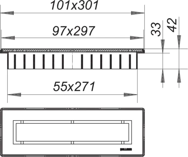 Duschrinne CeraNiveau messing matt, 300 x 100 mm Duschrinne CeraNiveau messing matt, 300 x 100 mm