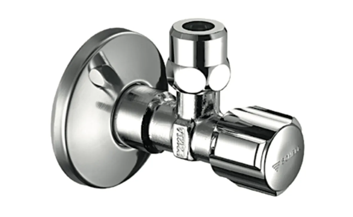 Eckventil mit Regulierfunktion COMFORT, COMFORT-Griff, Schubrosette Ø 54 mm, Entzinkungsbeständig, DN 15 G 1/2 AG mit ASAG easy, Ø 10 mm (DN 10 G 3/8 AG), chrom Eckventil mit Regulierfunktion COMFORT, COMFORT-Griff, Schubrosette Ø 54 mm, Entzinkungsbeständig, DN 15 G 1/2 AG mit ASAG easy, Ø 10 mm (DN 10 G 3/8 AG), chrom