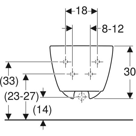 Wand-Bidet „iCon“, mit Überlauf, Befestigung verdeckt in weiß alpin Wand-Bidet „iCon“, mit Überlauf, Befestigung verdeckt in weiß alpin