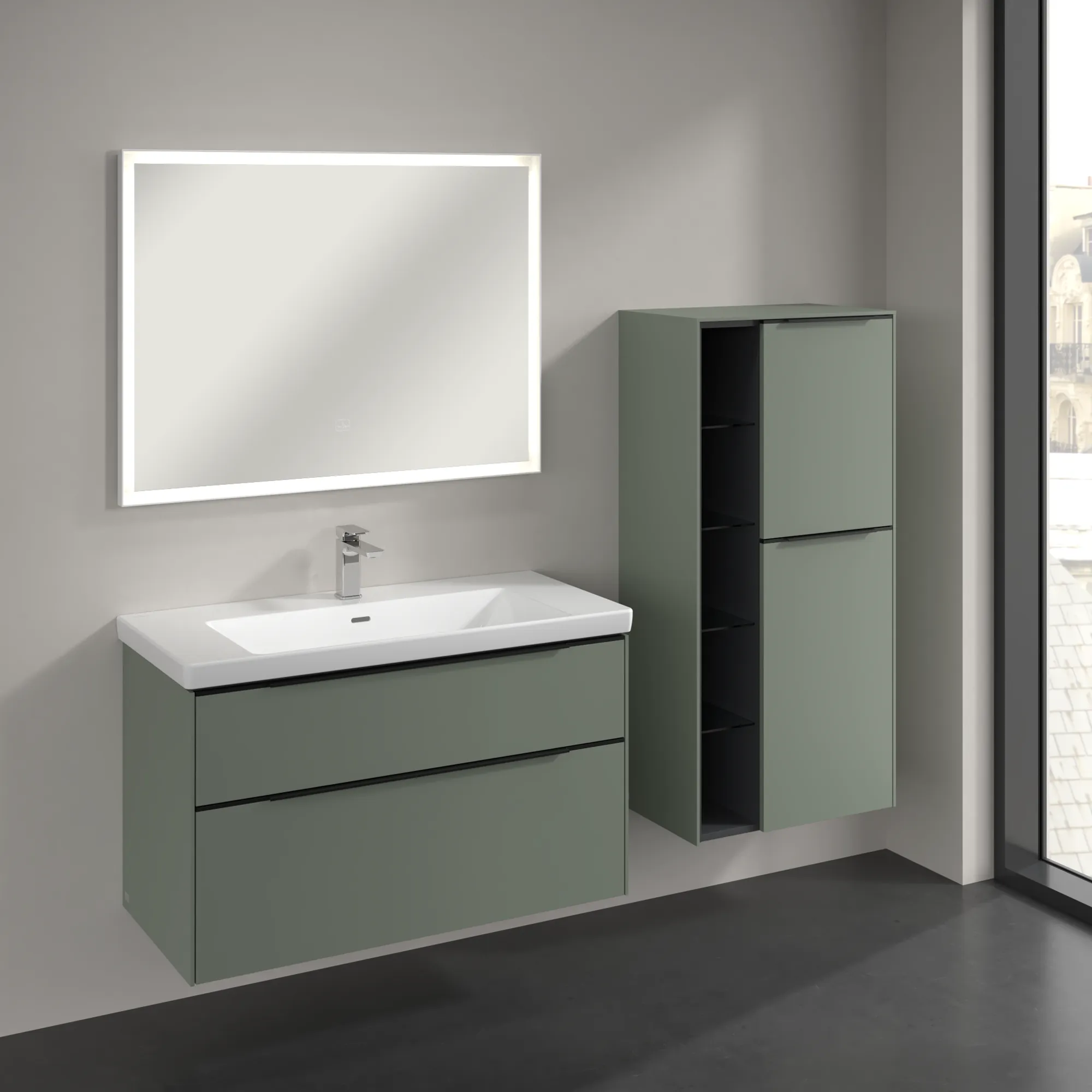 Villeroy & Boch Mittelschrank „Subway 3.0“ 57,4 × 120 × 36,2 × 36,2 cm 2 Türen, Anschlag (Scharnier) rechts, 2 Türen, Anschlag rechts Villeroy & Boch Mittelschrank „Subway 3.0“ 57,4 × 120 × 36,2 × 36,2 cm 2 Türen, Anschlag (Scharnier) rechts, 2 Türen, Anschlag rechts