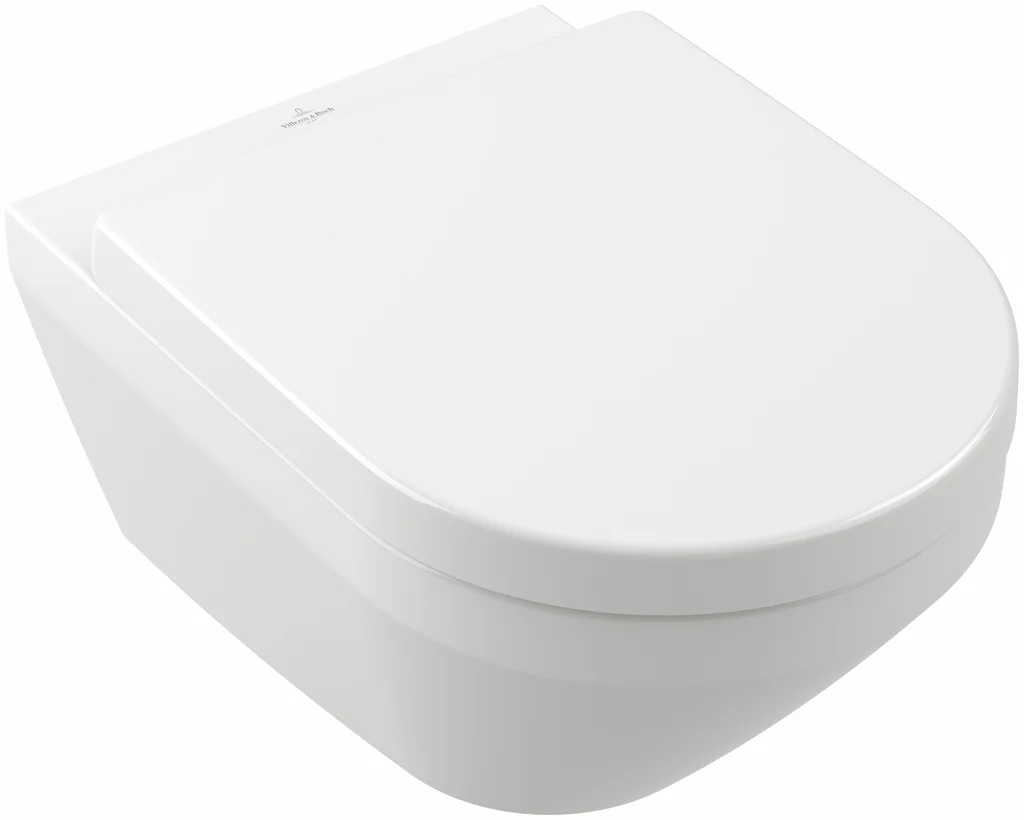 Villeroy & Boch Architectura 4694C0, Tiefspül-WC wandhängend, Rund, Weiß Alpin AntiBac CeramicPlus