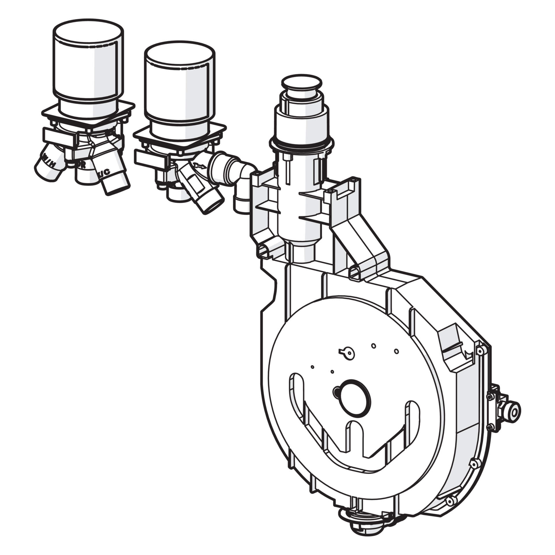 HA UP-Rohbauset Bade- und Brausearmatur HANSA 5303 DN20