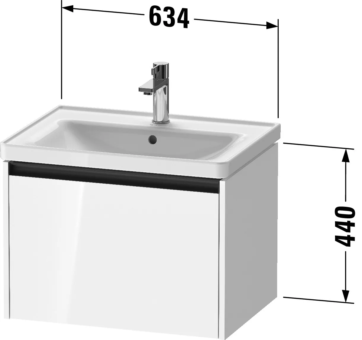 Duravit Waschtischunterschrank wandhängend „Ketho.2“ 63,4 × 44 × 45,5 cm in Weiß Matt Duravit Waschtischunterschrank wandhängend „Ketho.2“ 63,4 × 44 × 45,5 cm in Weiß Matt