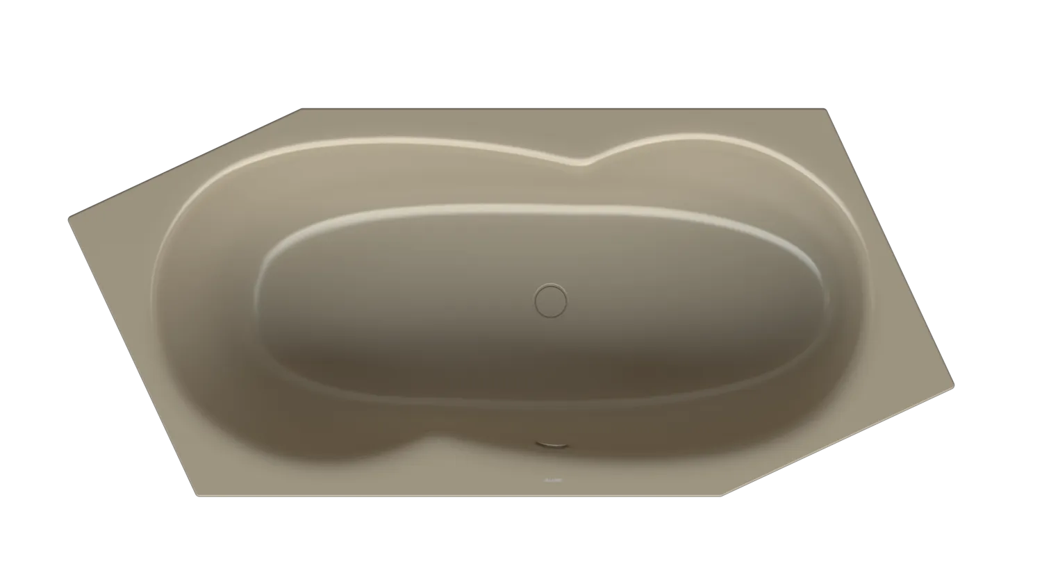 Bette Badewanne BW Sonstige Hazel 2060x900x450 mm Sechseck Einbau mit Überlauf vorne