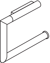 HEWI Toilettenpapierhalter pulverbeschichtet „System 162“ 13,7 × 1,5 × 11 cm