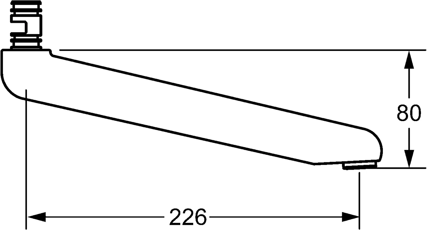 Hansa Auslauf Hansa 0270 L=226 Ausladung 226 mm Chrom