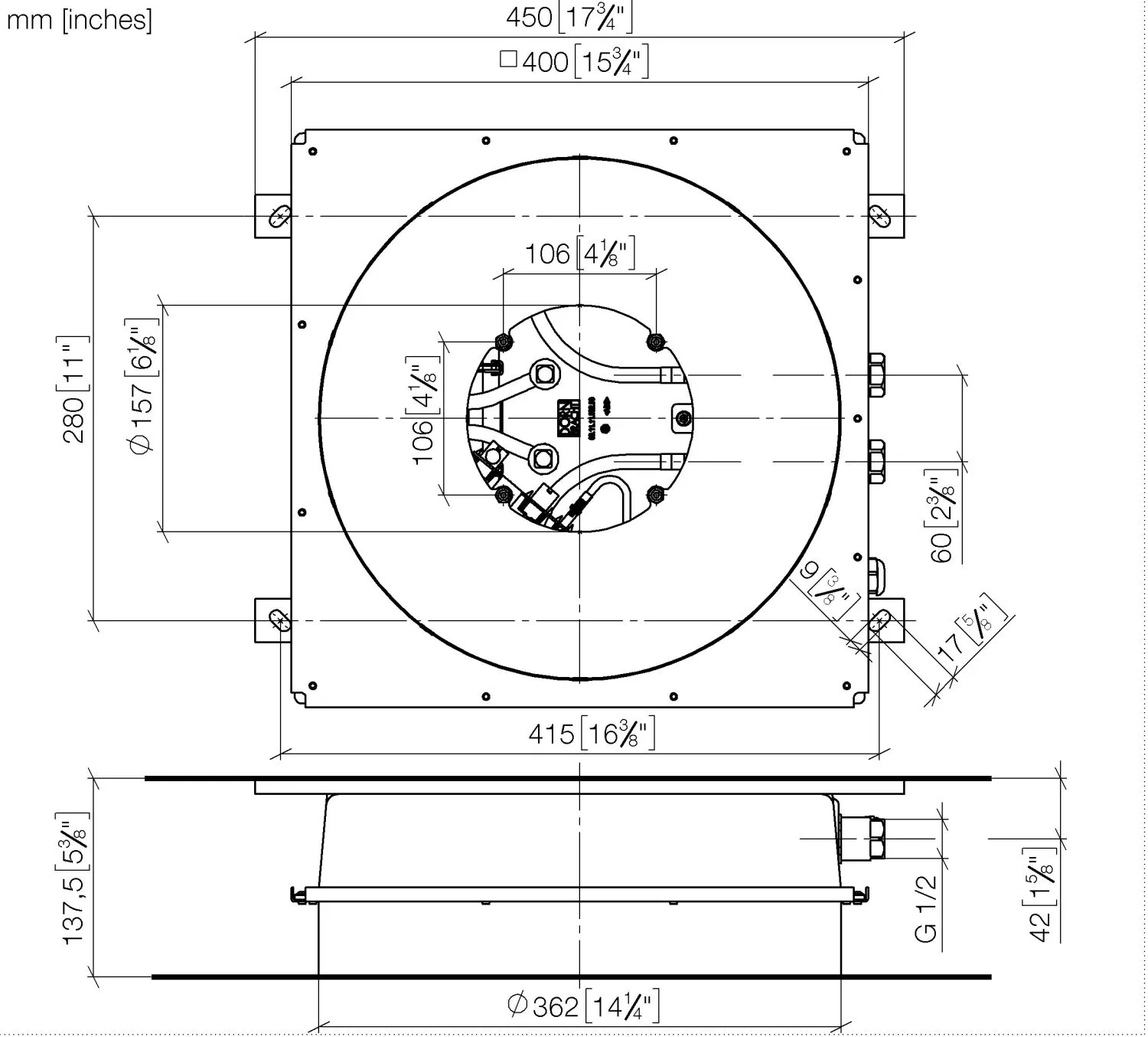 Dornbracht UP-Deckeneinbaukasten für Deckeneinbau mit Licht SERIENNEUTRAL 35034970 Dornbracht UP-Deckeneinbaukasten für Deckeneinbau mit Licht SERIENNEUTRAL 35034970