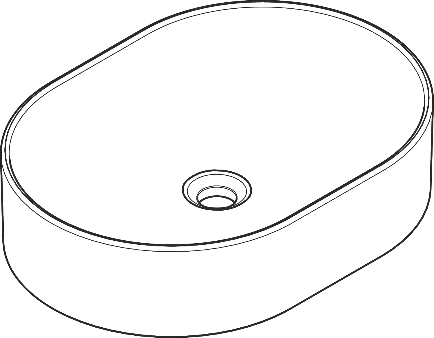 Hansgrohe Aufsatzwaschtisch Xuniva U, weiß, 550x400 mm, glänzend, ohne Hahnloch und Überlauf Hansgrohe Aufsatzwaschtisch Xuniva U, weiß, 550x400 mm, glänzend, ohne Hahnloch und Überlauf