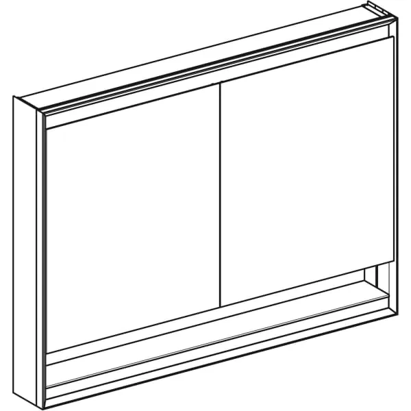 Geberit ONE Spiegelschrank mit ComfortLight, 2 Türen, AP-Montage, Aluminium eloxiert, 120 x 90 x 15 cm Geberit ONE Spiegelschrank mit ComfortLight, 2 Türen, AP-Montage, Aluminium eloxiert, 120 x 90 x 15 cm