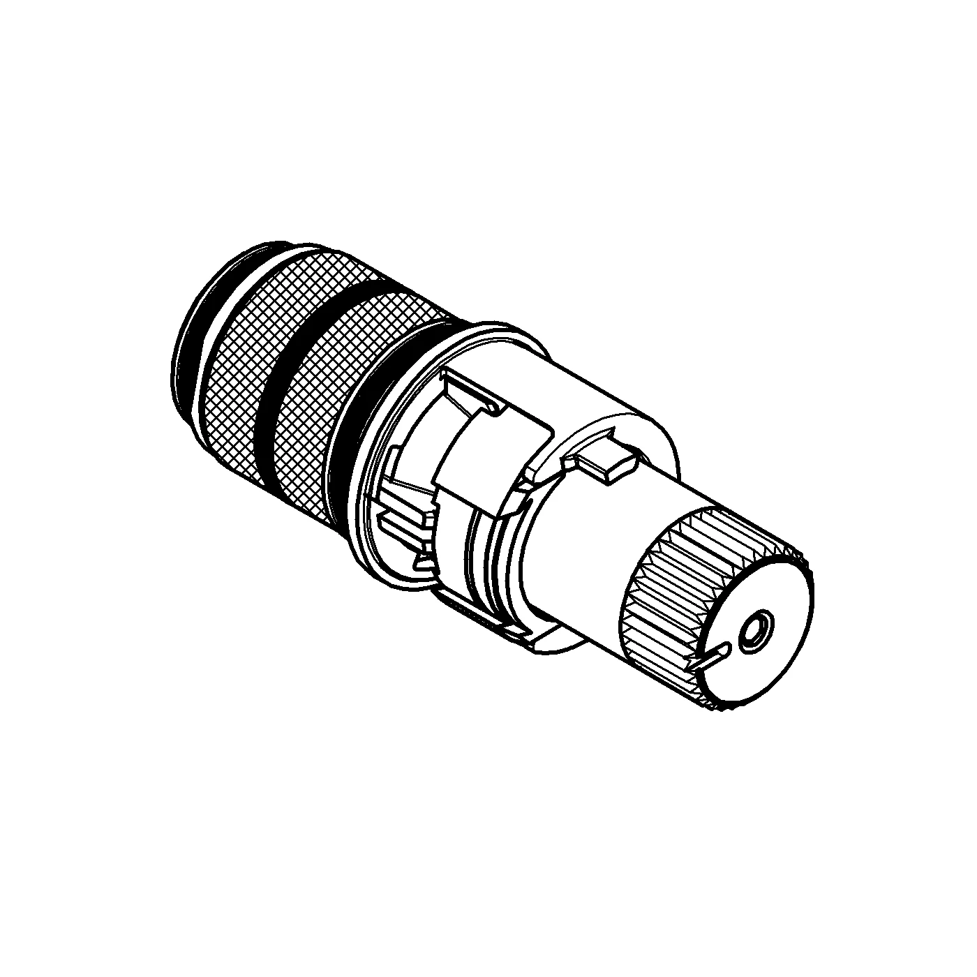 Thermostat-Kompaktkartusche 47885, 1/2″, C3 Kompaktkartusche, mit Dehnstoff-Thermoelement