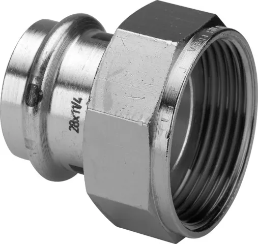„Prestabo“ Verschraubung mit 1 Muffe auf Überwurfmutter 42 mm × 1 3/4″ „Prestabo“ Verschraubung mit 1 Muffe auf Überwurfmutter 42 mm × 1 3/4″