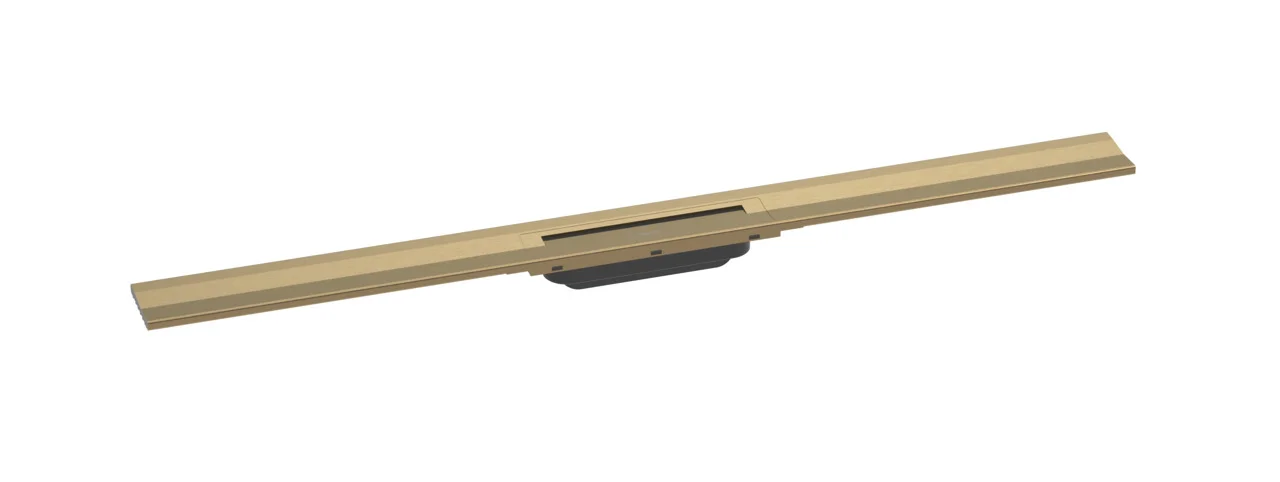Hansgrohe RainDrain Flex Duschrinne 1000 mm, wandangebunden, Brushed Bronze, höhenverstellbar um 10 mm, bis zu 60 l/min Ablaufleistung