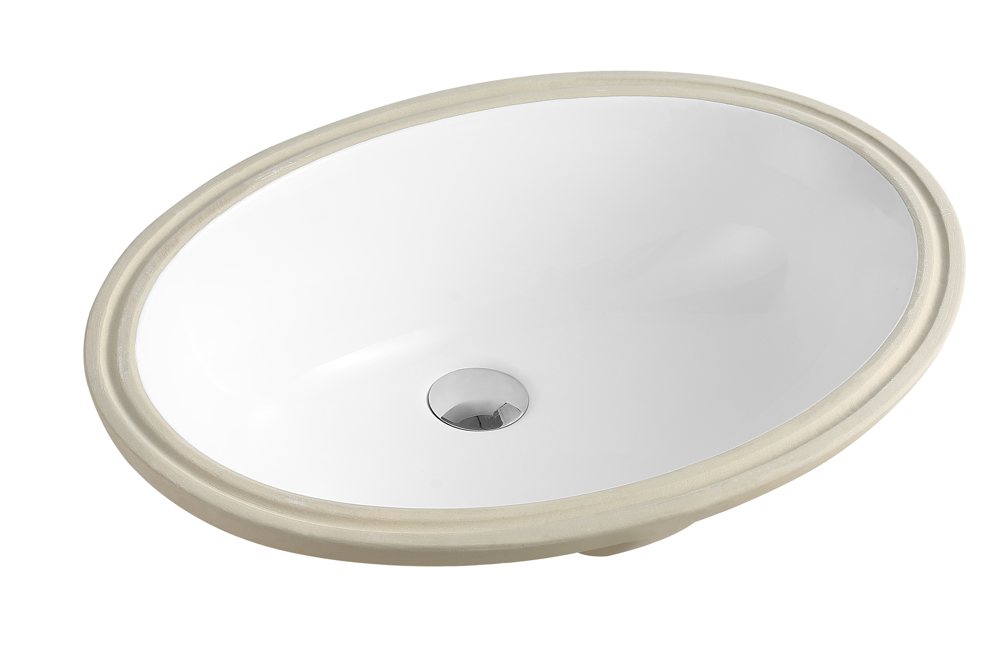 Unterbaubecken AqvaCeramica - 570 × 420 mm - Höhe 185 mm - Überlauf - weiß Unterbaubecken AqvaCeramica - 570 × 420 mm - Höhe 185 mm - Überlauf - weiß