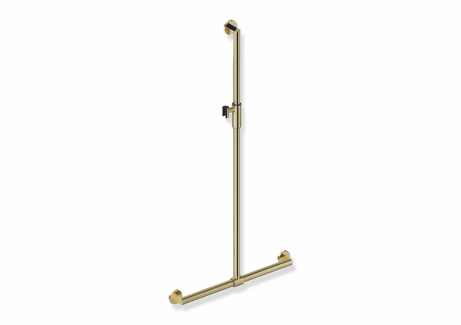 Duschhandlauf mit verschiebbarer Brausehalterstange, Edelstahl, PVD, mit magnetischem Brausehalter, senkrechte Länge 1250 mm, waagerechte Länge 610 mm, D: 32 mm, in Farbe CK (Messing glänzend) Duschhandlauf mit verschiebbarer Brausehalterstange, Edelstahl, PVD, mit magnetischem Brausehalter, senkrechte Länge 1250 mm, waagerechte Länge 610 mm, D: 32 mm, in Farbe CK (Messing glänzend)