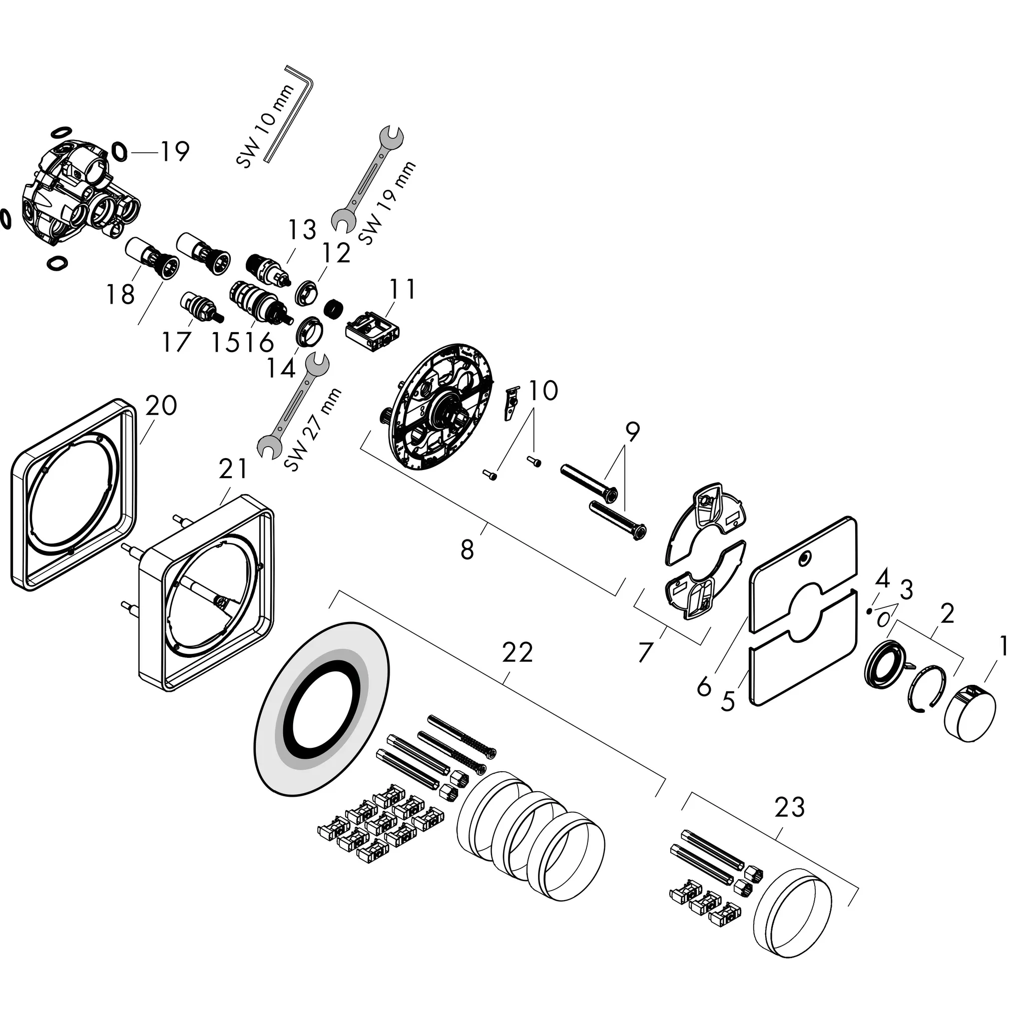 ShowerSelect Comfort Q Thermostat Unterputz für 1 Verbraucher Chrom ShowerSelect Comfort Q Thermostat Unterputz für 1 Verbraucher Chrom