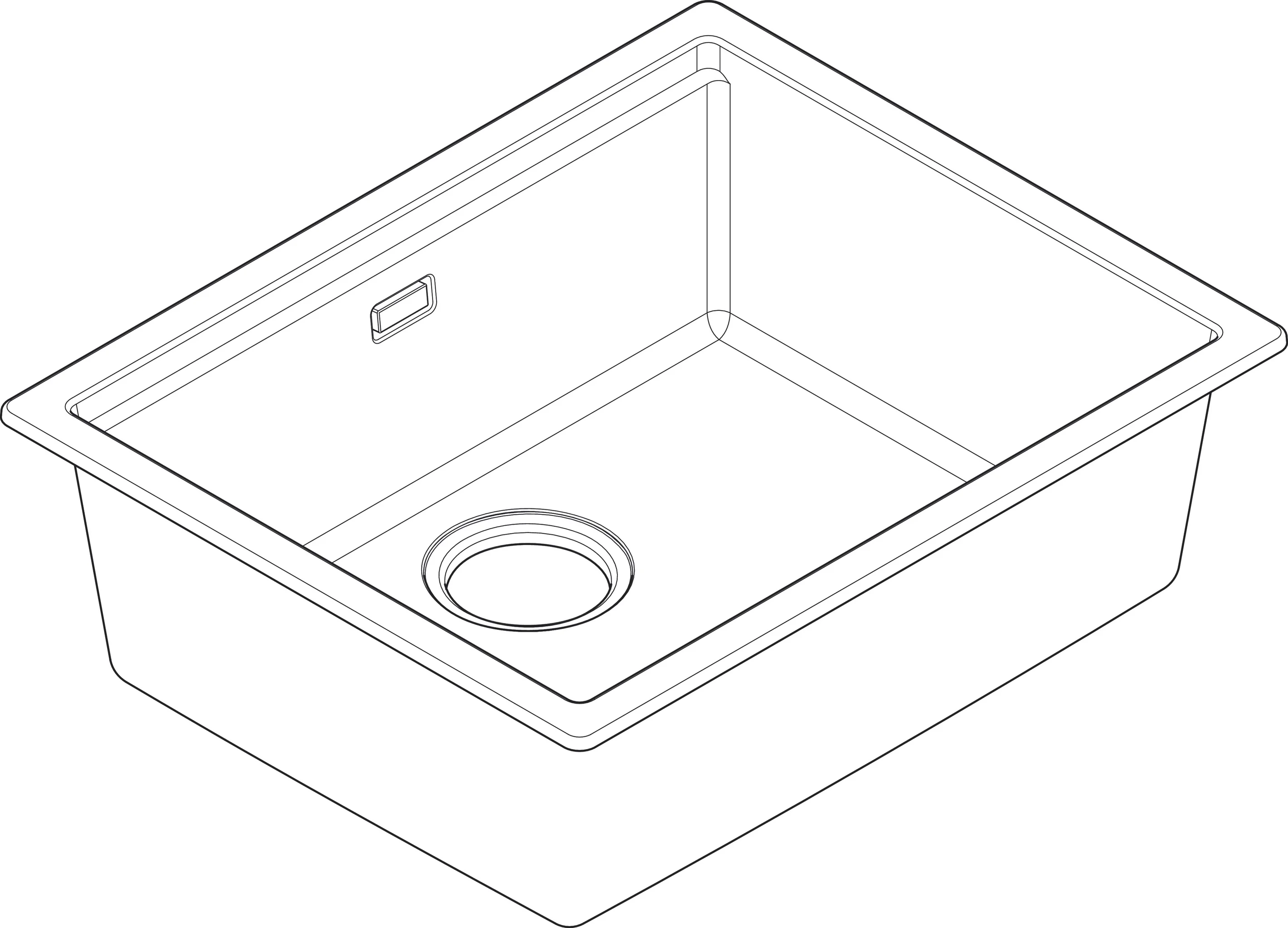 Hansgrohe Unterbauspüle S53 Serie, SilicaTec, Graphitschwarz, 536 x 436 mm, Beckentiefe 190 mm, 1 Hauptbecken, ohne Hahnloch, für Unter- und Aufbau