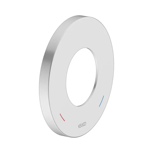 KEUCO IXMO Wandrosette Übergröße für Einhebelmischer und Einhebel-Brausemischer Unterputz, rund D: 105 mm, Aluminium-finish