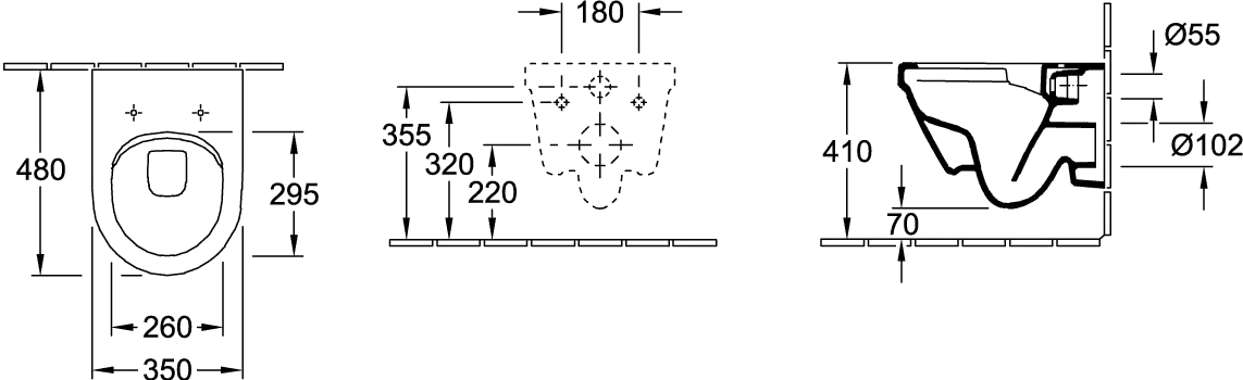 Wand-Tiefspül-WC DirectFlush „Architectura“ 35 × 34 × 48 cm in Weiß Alpin, ohne Spülrand, Abgang waagerecht Wand-Tiefspül-WC DirectFlush „Architectura“ 35 × 34 × 48 cm in Weiß Alpin, ohne Spülrand, Abgang waagerecht