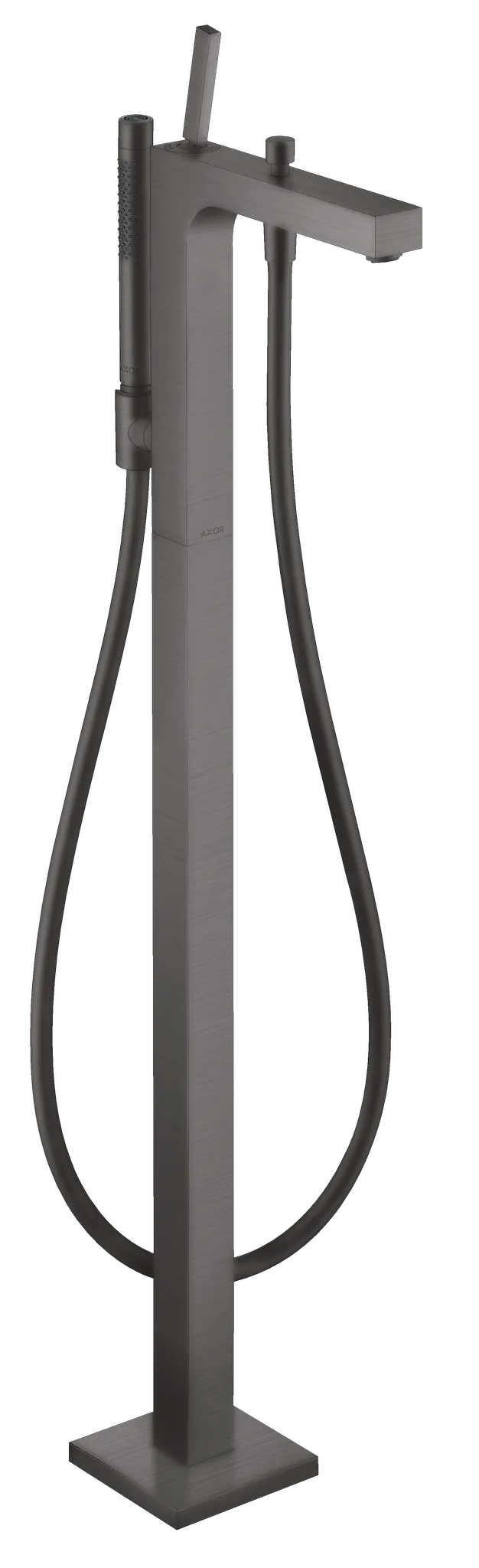 Hansgrohe AXOR Citterio Einhebel-Wannenmischer bodenstehend, Brushed Black Chrome, Ausladung 200 mm