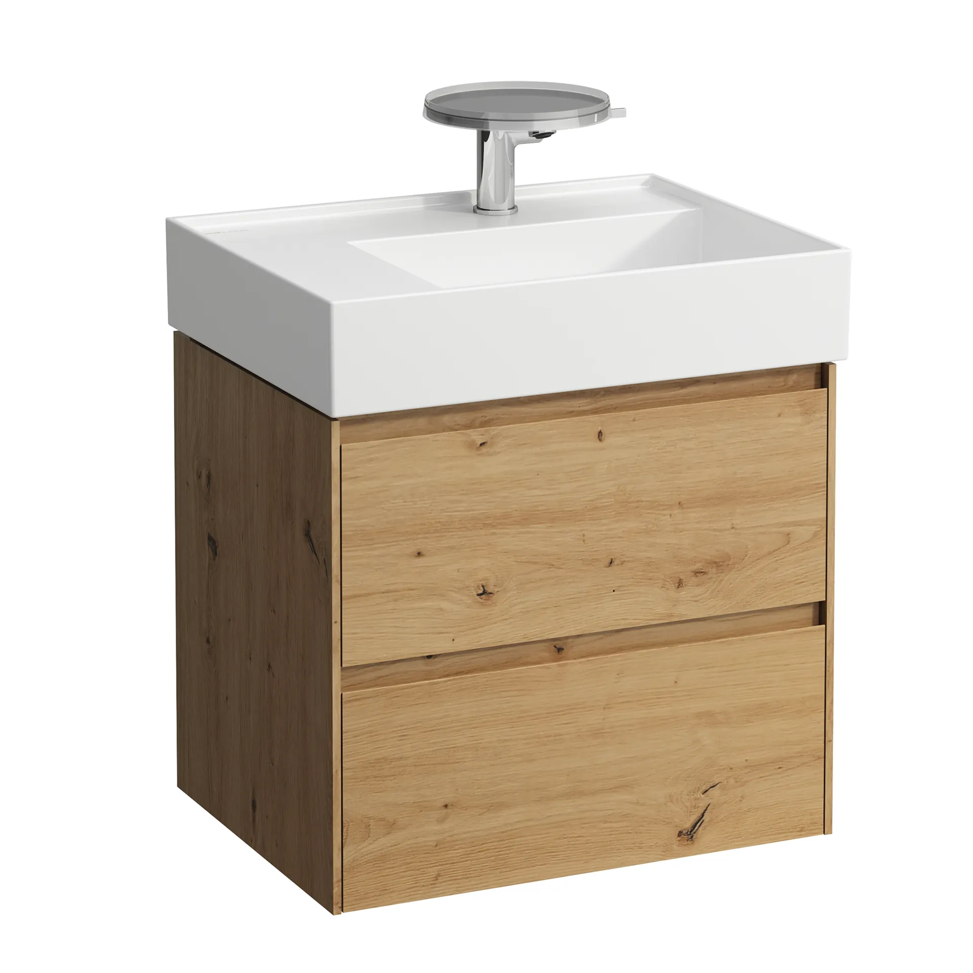 Laufen Waschtischunterbau LANI Wildeiche, 448x584x515 mm, 2 Schubladen, integrierte Griffleiste mit Vollauszug und Soft-Close-Funktion Laufen Waschtischunterbau LANI Wildeiche, 448x584x515 mm, 2 Schubladen, integrierte Griffleiste mit Vollauszug und Soft-Close-Funktion