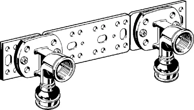 Viega „Raxofix“ Montageeinheit verzinkt 16 mm × 1/2″ × 80/100/150 mm Viega „Raxofix“ Montageeinheit verzinkt 16 mm × 1/2″ × 80/100/150 mm