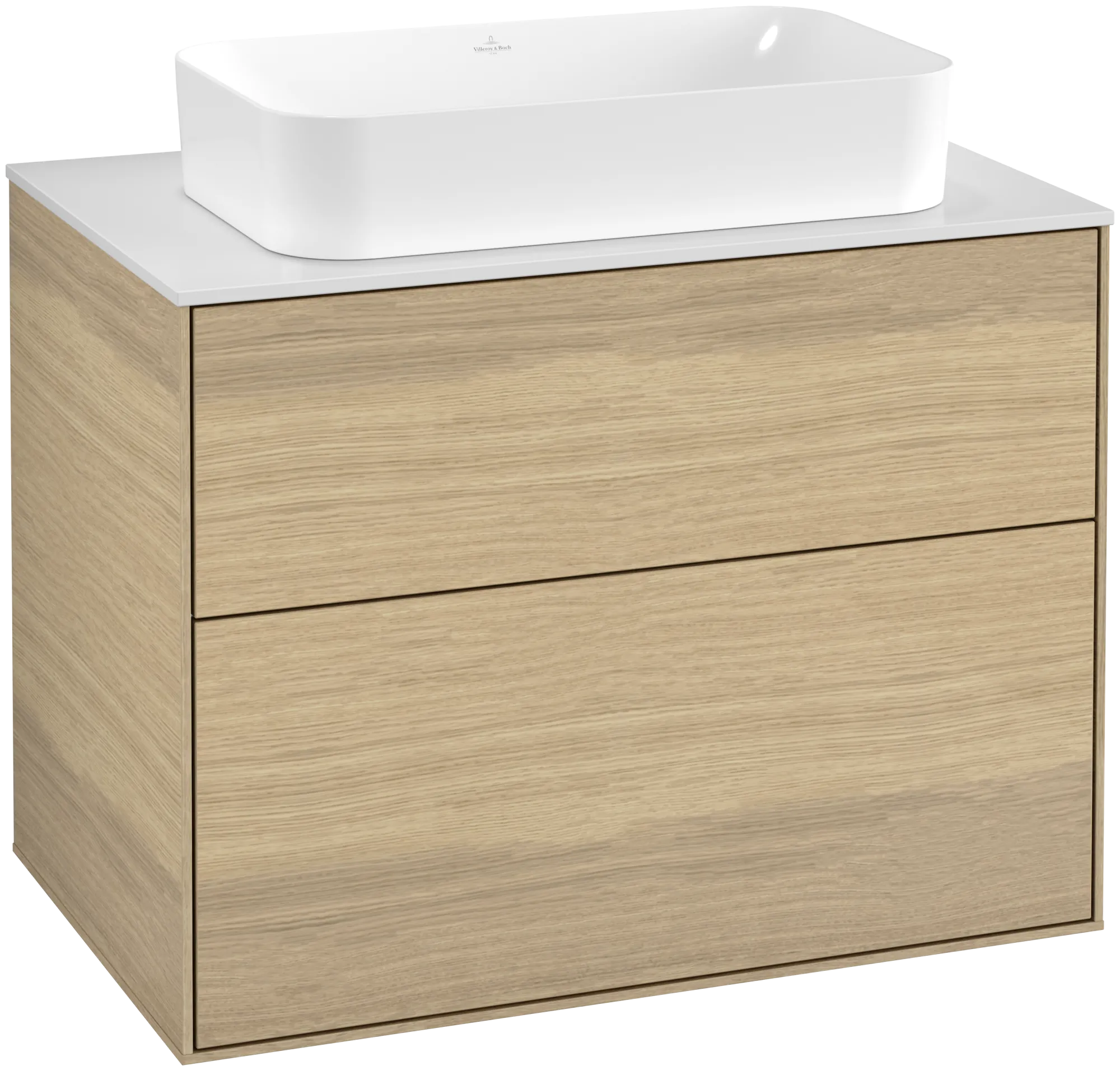 Villeroy & Boch Finion Waschbeckenunterschrank G63, 800x603x501mm, mit Beleuchtung, 2 Auszüge